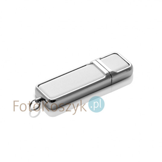 Biały pendrive ze skóry 8GB 2.0