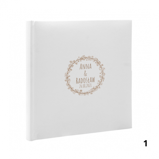 Album ślubny wklejany 24 kremowe strony, personalizowany, 5 wzorów