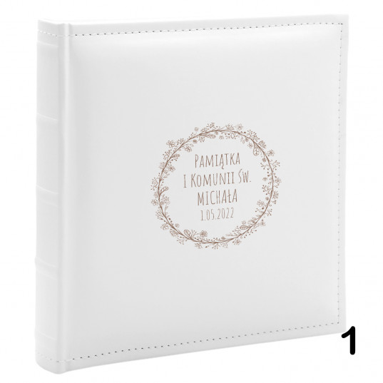 Album komunijny wsuwany na 100 zdjęć 10x15 personalizowany 5 wzorów