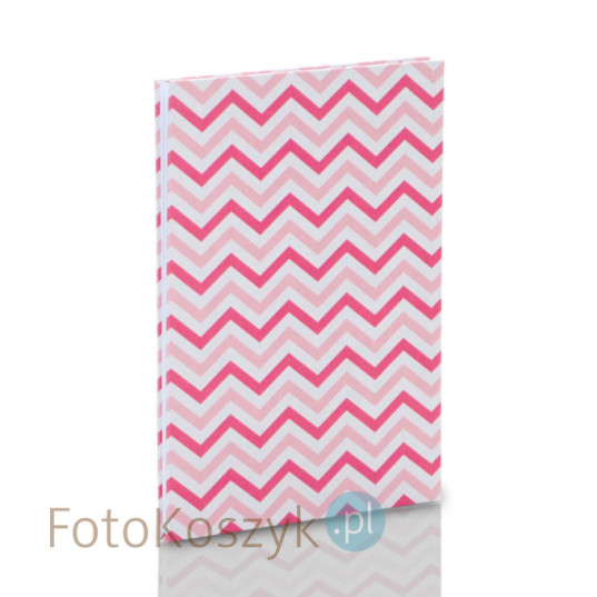 Album TS Leporello 13x18 chevron róż (5 białych kart)